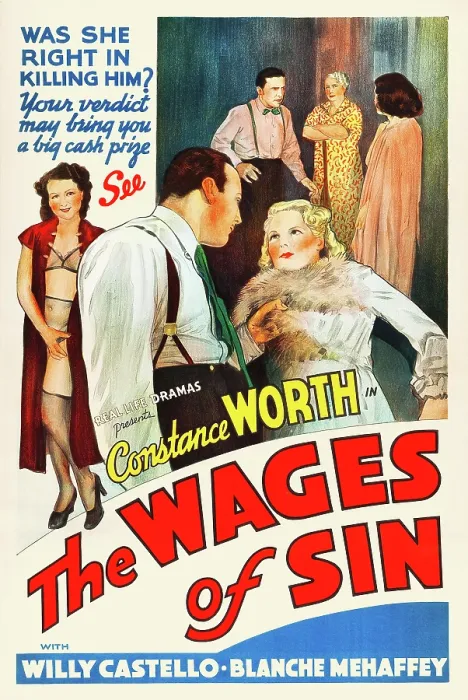 Framed Print : Poster For The Wages Of Sin Framed Print : Poster For The Wages Of Sin
