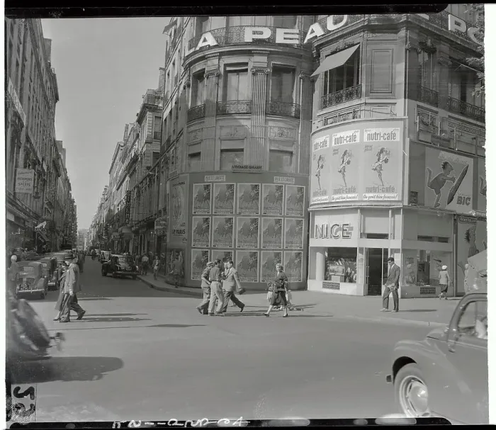 Framed Print : Posters on Buildings in France Framed Print : Posters on Buildings in France