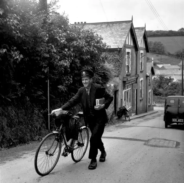 Framed Print : Postman And Bike Framed Print : Postman And Bike