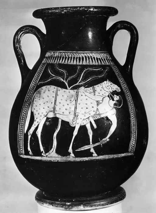 Framed Print : Pot Showing Odysseus Under The Ram