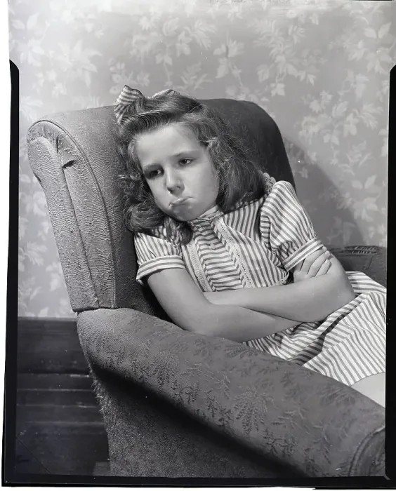 Framed Print : Pouting Girl