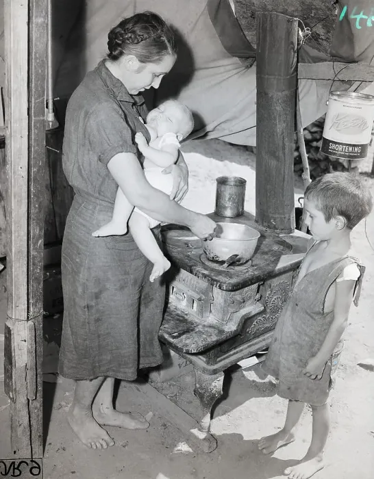 Framed Print : Poverty in America 1939:Migrant Camp Framed Print : Poverty in America 1939:Migrant Camp