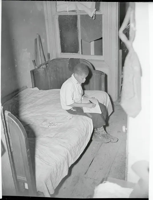 Framed Print : Poverty in the USA:Homework in a NY Tenement Framed Print : Poverty in the USA:Homework in a NY Tenement