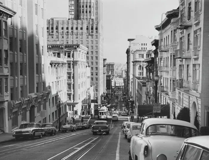 Framed Print : Powell Street, San Francisco Framed Print : Powell Street, San Francisco