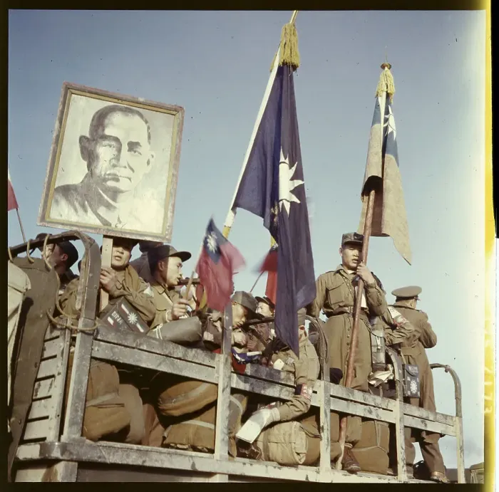Framed Print : POWS Riding on Back of Truck with Flags and Large Poster Framed Print : POWS Riding on Back of Truck with Flags and Large Poster