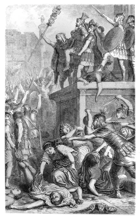 Framed Print : Praetorian Guard Proclaiming a Roman Emperor Framed Print : Praetorian Guard Proclaiming a Roman Emperor