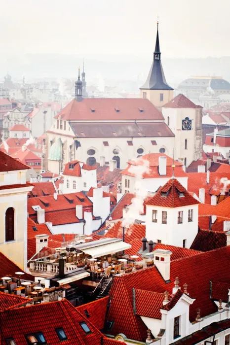 Framed Print : Pragues Old Town Rooftop View