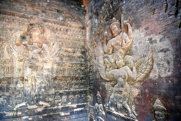 Prasat Kravan engraving temple Angkor Cambodia