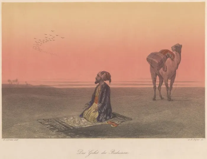 Framed Print : The Prayer Of The Bedouin Framed Print : The Prayer Of The Bedouin