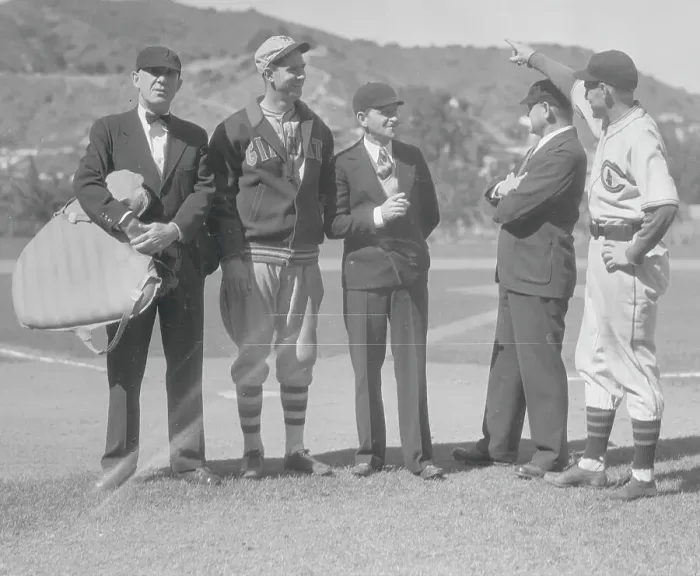 Framed Print : Pre-Baseball Game Discussion Framed Print : Pre-Baseball Game Discussion