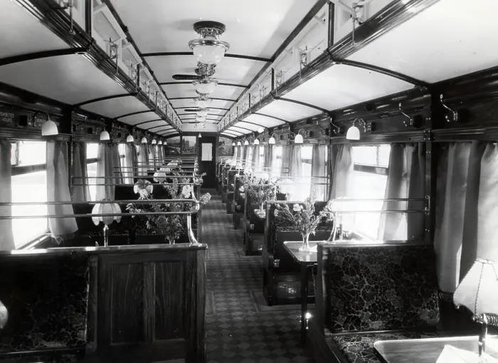 Framed Print : Pre-World War Ii Dining Car Framed Print : Pre-World War Ii Dining Car