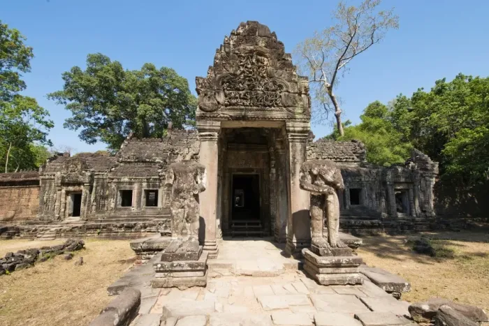 Framed Print : Preah Khan Temple Entrance, Angkor Temple Complex