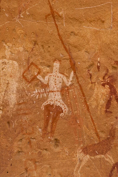Prehistoric petroglyphs in libian sahara desert