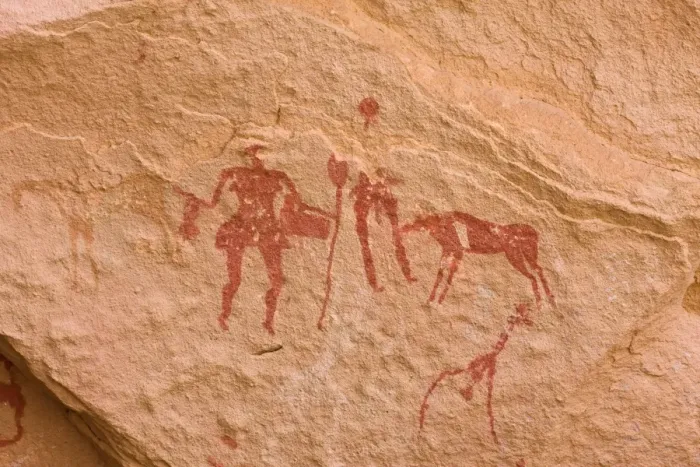 Framed Print : Prehistoric rock drawings in the Awis Valley, Akakus Mountains, Libyan Desert, Libya, Sahara, North Africa, Africa Framed Print : Prehistoric rock drawings in the Awis Valley, Akakus Mountains, Libyan Desert, Libya, Sahara, North Africa, Africa