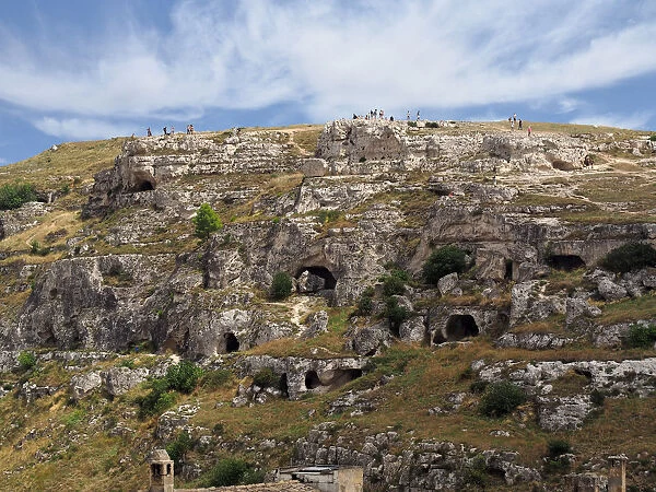 Prehistoric Rock Dwellings In The Gravina of Matera, Basilicata, Southern Italy
