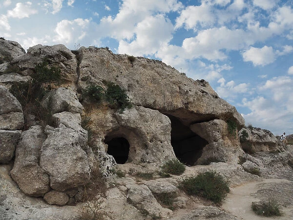 Prehistoric Rock Dwellings In Matera, Basilicata, Southern Italy
