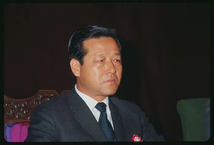 Framed Print : Premier Kim Jong-Pil in Pensive Mood