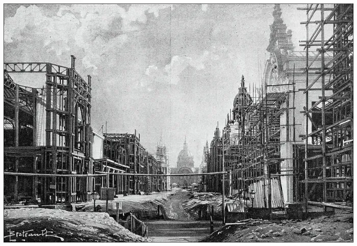Framed Print : Preparation for the Paris Exposition Universelle 1900 Framed Print : Preparation for the Paris Exposition Universelle 1900