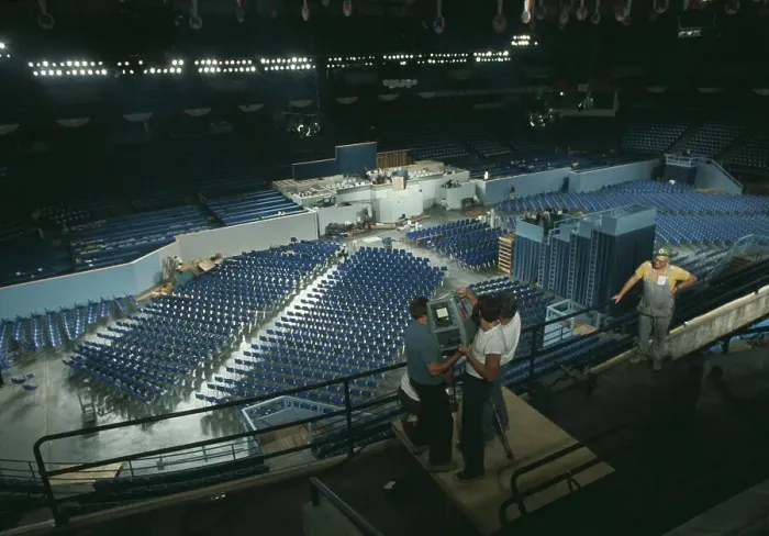 Framed Print : Preparations For Republican Convention, 1976