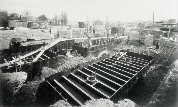 Framed Print : Preparing Foundation of the Eiffel Tower Framed Print : Preparing Foundation of the Eiffel Tower