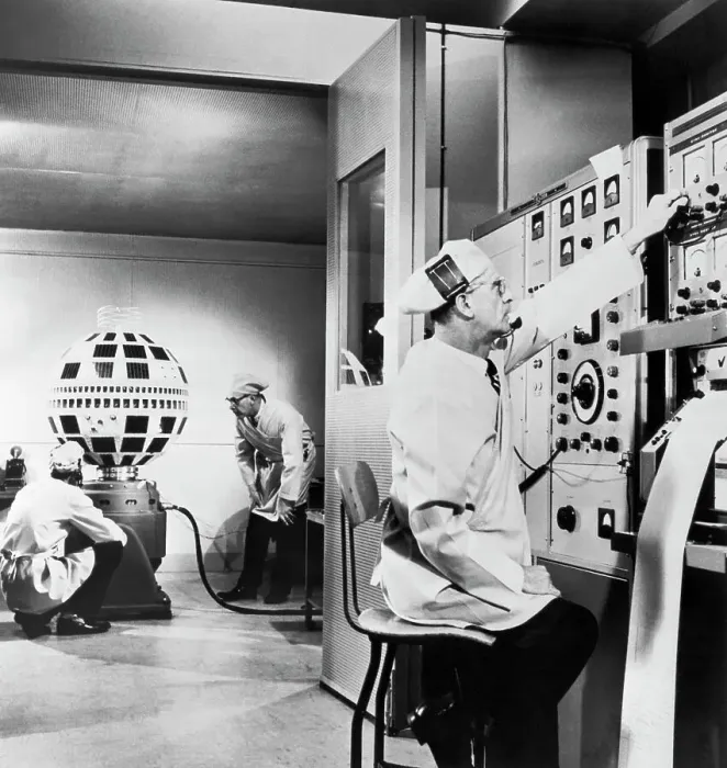 Framed Print : Preparing Telstar Satellite for Orbit