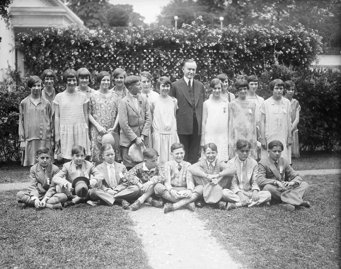Framed Print : Pres. Coolidge W / Spelling Bee Contestant Framed Print : Pres. Coolidge W / Spelling Bee Contestant