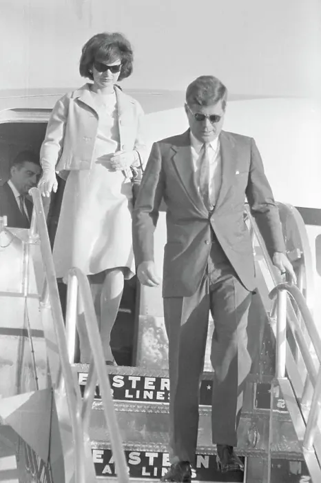 Framed Print : Pres. And Mrs. John Kennedy Leave Plane Framed Print : Pres. And Mrs. John Kennedy Leave Plane