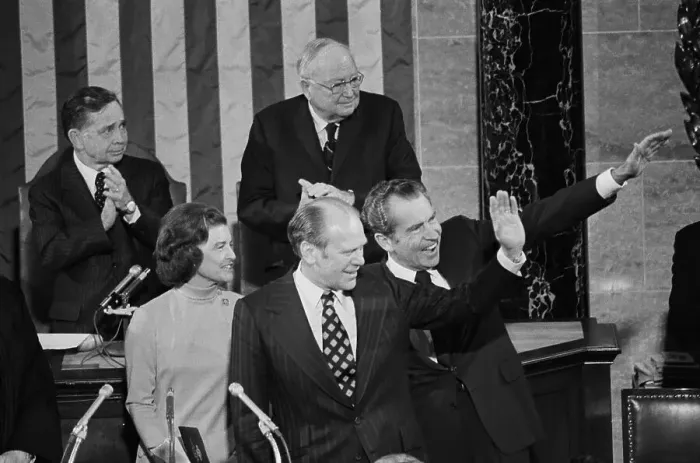 Framed Print : Pres. Nixon And His New Vice President Framed Print : Pres. Nixon And His New Vice President