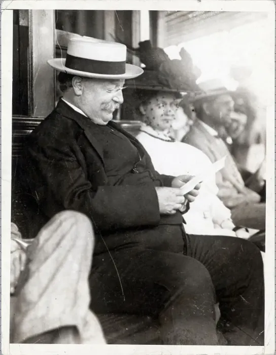 Framed Print : Pres. Taft Reads Letter Side View