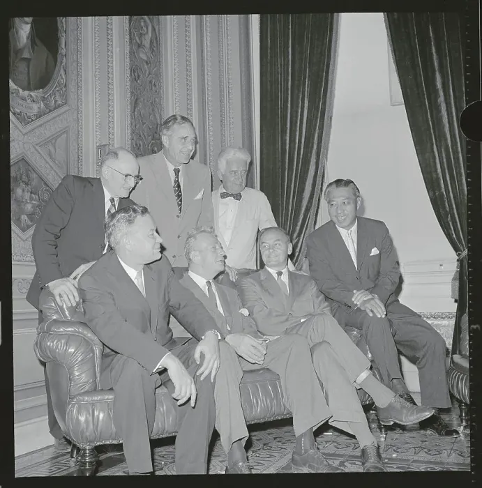 Framed Print : Prescott Bush Posing with Colleagues Framed Print : Prescott Bush Posing with Colleagues