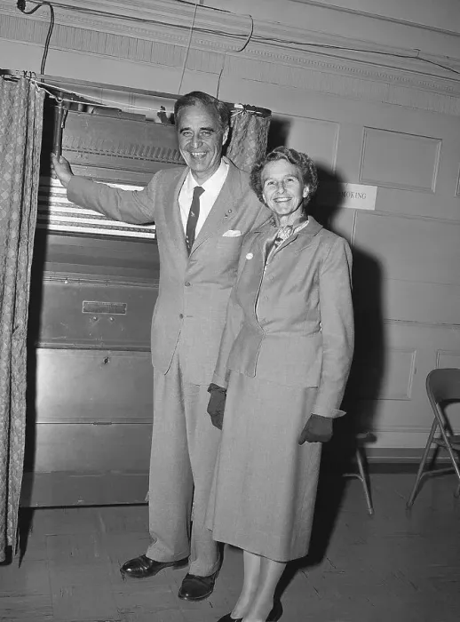 Framed Print : Prescott Bush Posing with Wife Framed Print : Prescott Bush Posing with Wife