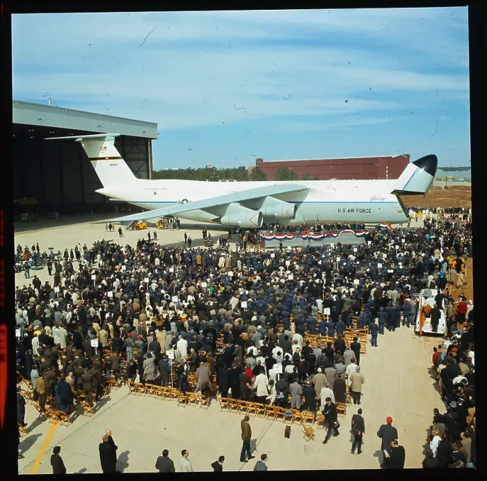Framed Print : Presentation of C-5A Plane Framed Print : Presentation of C-5A Plane