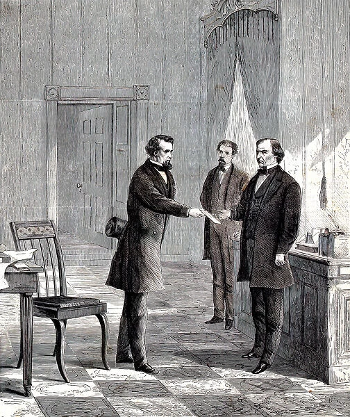 President Andrew Johnson Served a Summons for Impeachment