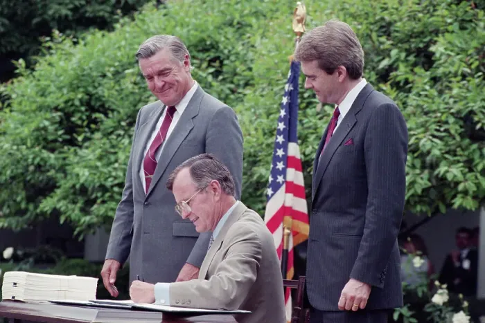 Framed Print : President Bush Signing Paper @ Ceremony Framed Print : President Bush Signing Paper @ Ceremony
