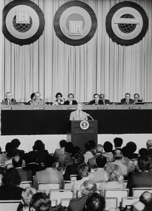 Framed Print : US President Carter Addresses International Monetary Fund And World Bank Framed Print : US President Carter Addresses International Monetary Fund And World Bank