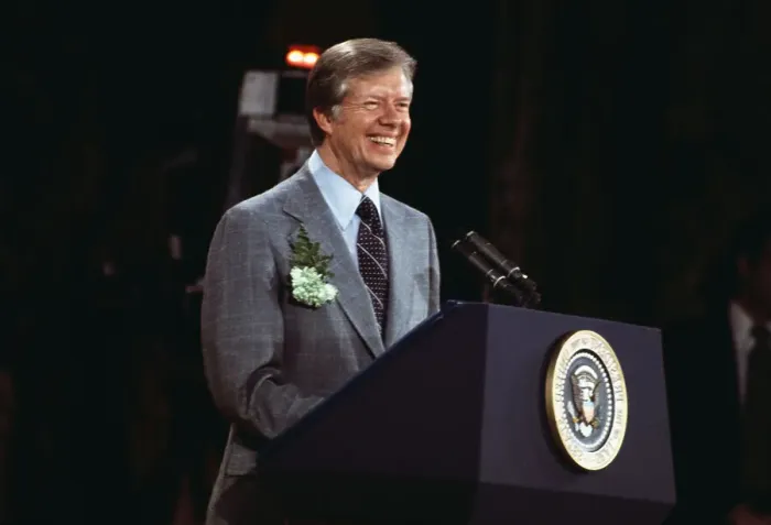 Framed Print : President Carter Addressing Town Meeting Framed Print : President Carter Addressing Town Meeting