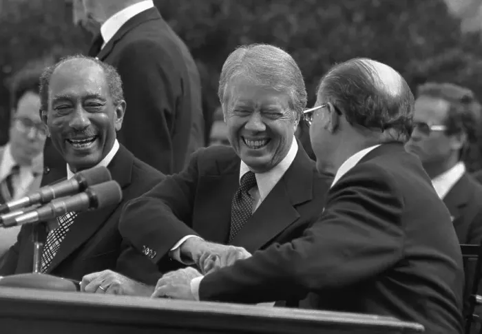 Framed Print : President Carter with Begin and Sedat Framed Print : President Carter with Begin and Sedat
