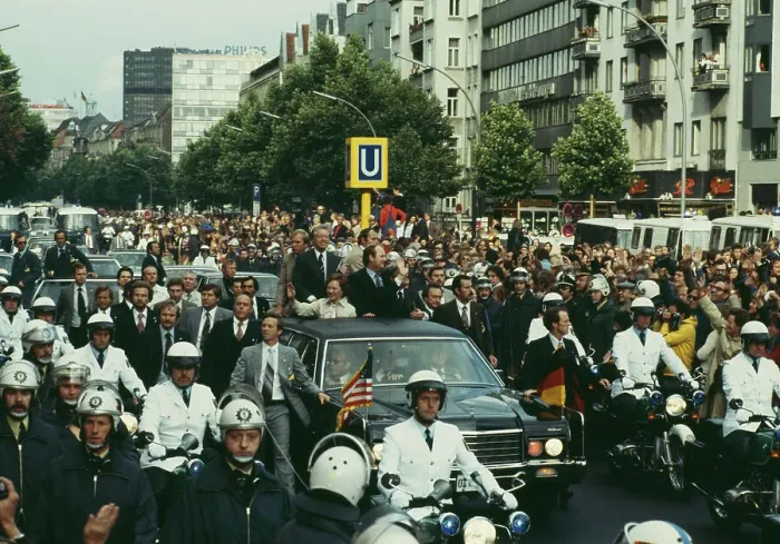 Framed Print : President Carter In Berlin