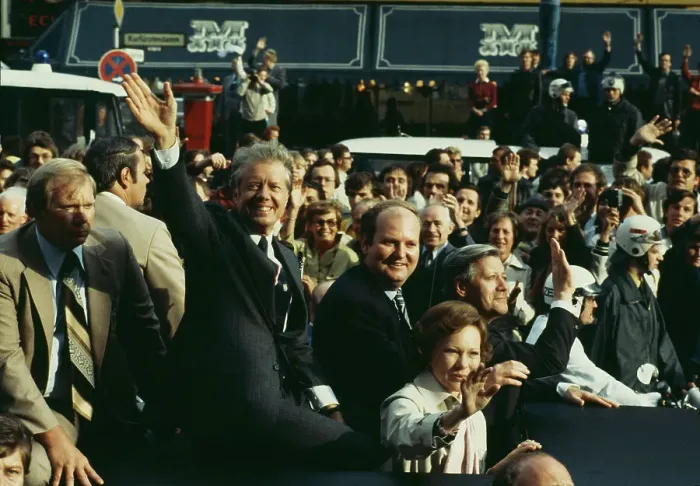 Framed Print : President Carter In Berlin
