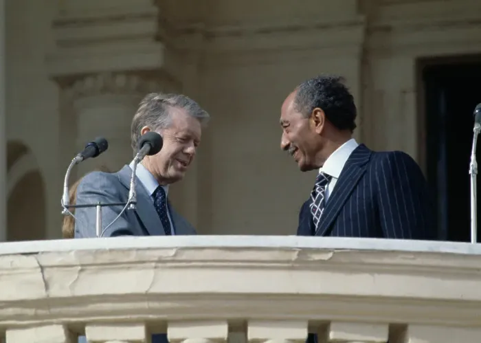 Framed Print : US President Carter And Egyptian President Sadat Framed Print : US President Carter And Egyptian President Sadat