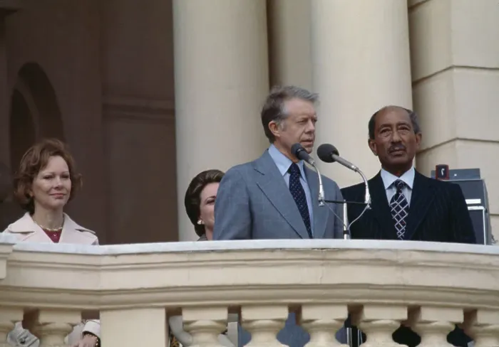 Framed Print : US President Carter And Egyptian President Sadat Framed Print : US President Carter And Egyptian President Sadat