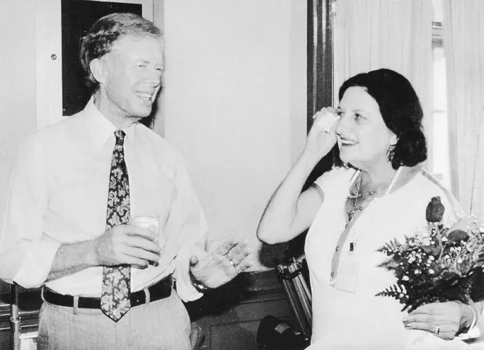 Framed Print : President Carter and Helen Thomas Framed Print : President Carter and Helen Thomas