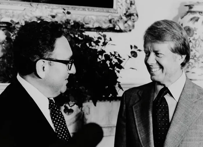 Framed Print : US President Carter And Henry Kissinger Framed Print : US President Carter And Henry Kissinger
