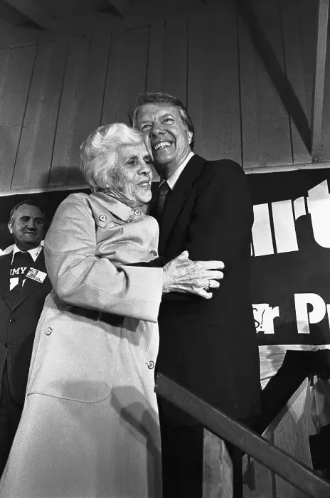 Framed Print : President Carter Hugging His Mother Framed Print : President Carter Hugging His Mother