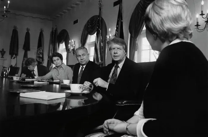 Framed Print : US President Carter Meets With League Of POW / MIA Families Framed Print : US President Carter Meets With League Of POW / MIA Families