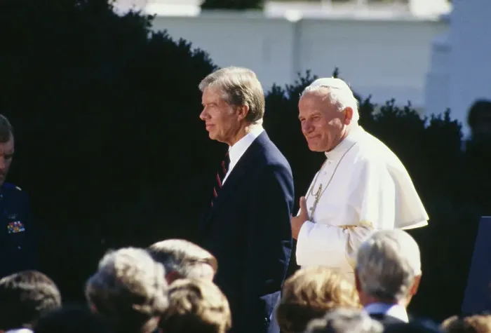 Framed Print : President Carter And Pope John Paul II Framed Print : President Carter And Pope John Paul II