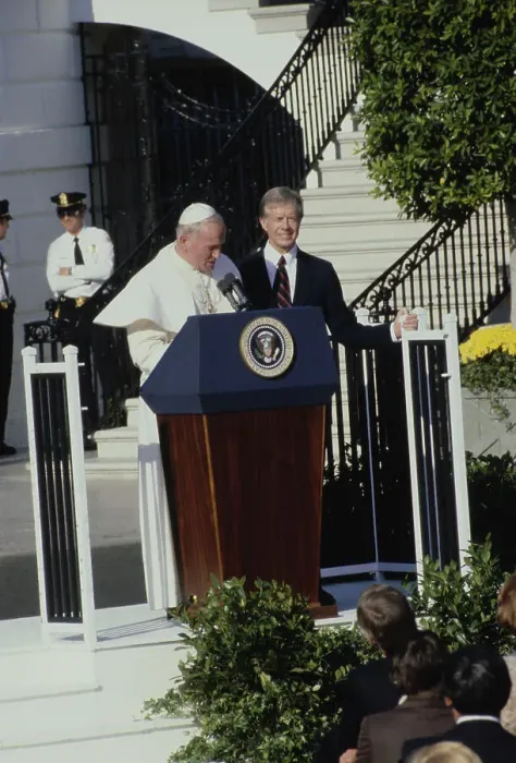 Framed Print : President Carter And Pope John Paul II Framed Print : President Carter And Pope John Paul II