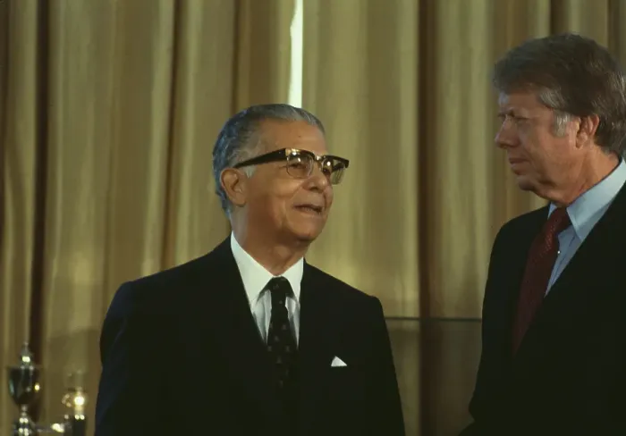 Framed Print : President Carter With President Balaguer Framed Print : President Carter With President Balaguer