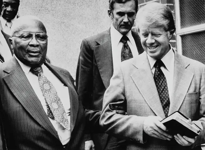 Framed Print : US President Carter With Reverend Martin Luther King Sr Framed Print : US President Carter With Reverend Martin Luther King Sr
