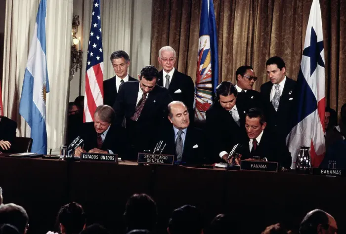 Framed Print : President Carter and Others Sign Panama Treaty Framed Print : President Carter and Others Sign Panama Treaty